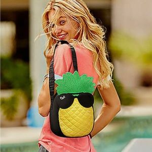 VICTORIA’S SECRET PINK COOLER BAG PINEAPPLE YELLOW GREEN BLACK VS